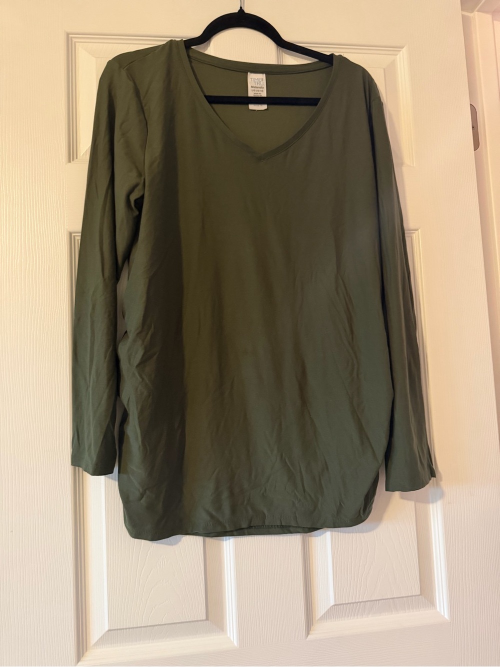 Time and Tru Green Maternity Long Sleeve Large (12-14)
